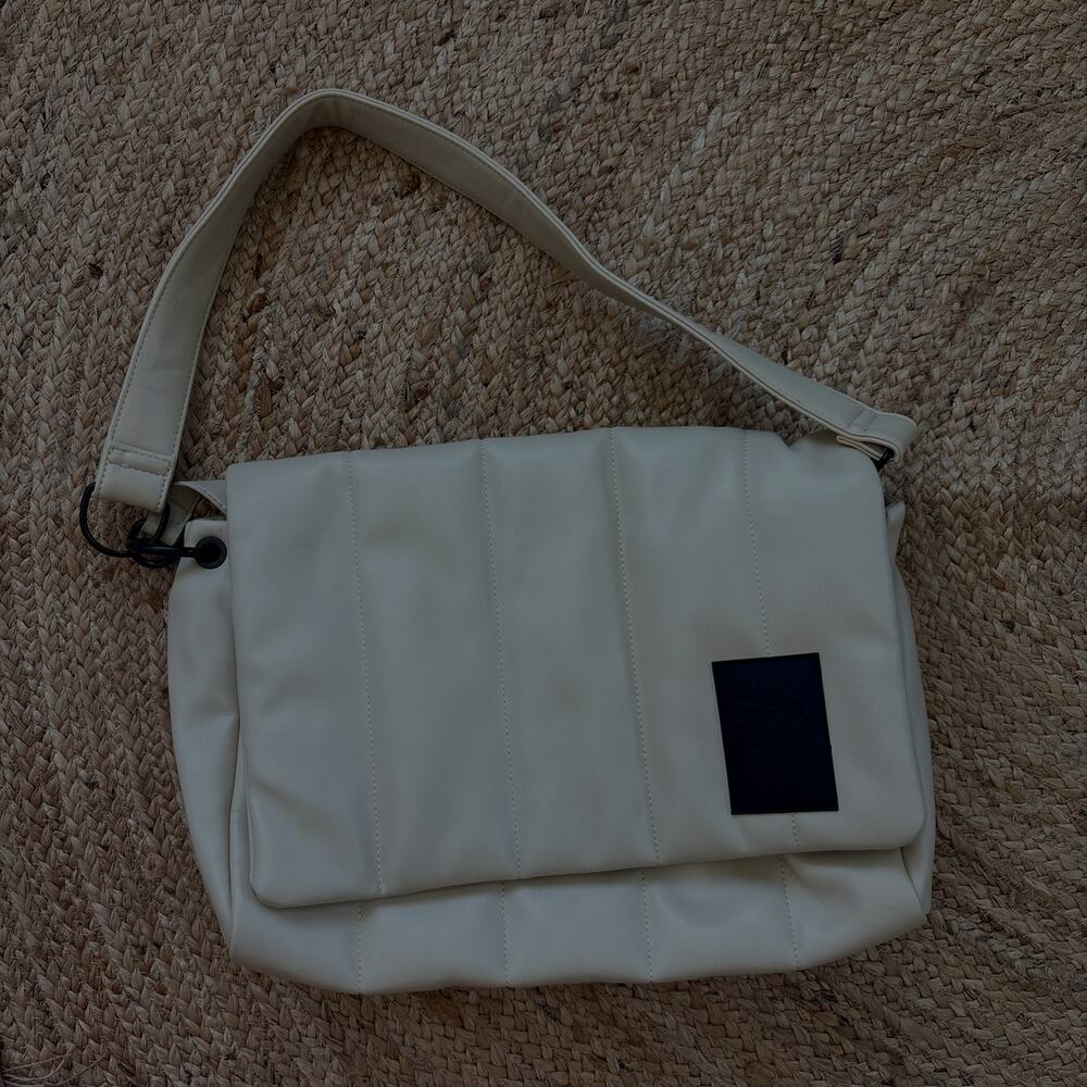 Ted Baker London Jamye Quilted Faux Leather Crossbody Bag Ivory Cream